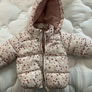 H&M Pink Floral Hooded Jacket